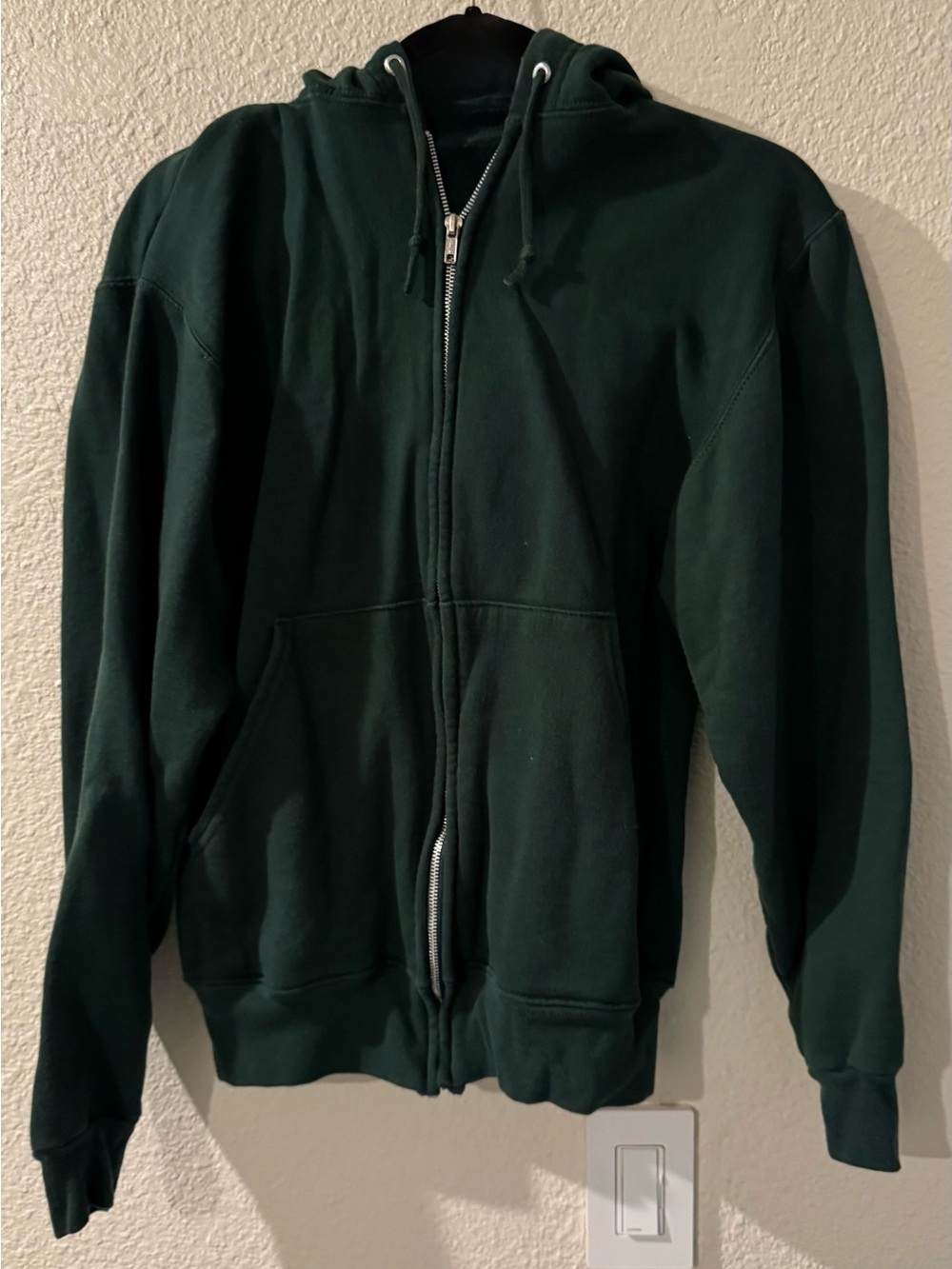Jerzees Dark Green Lightweight Zip Hoodie